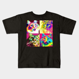 Ragamuffin Pop Art - Cat Lover Gift Kids T-Shirt